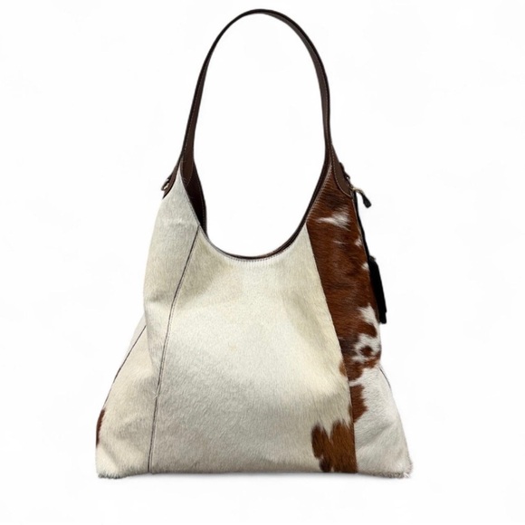 NWT Cavalcanti Cowhide/Calf Hair Leather Hobo Shoulder Bag Viral - Picture 3 of 10